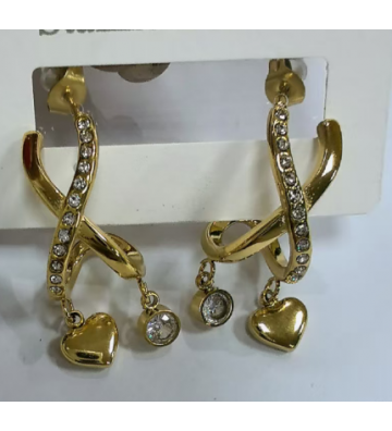 Pendientes acero Dorado...