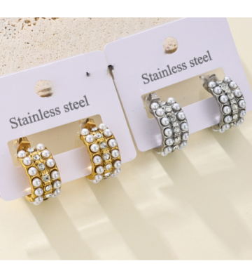 Pendientes acero Plateado...