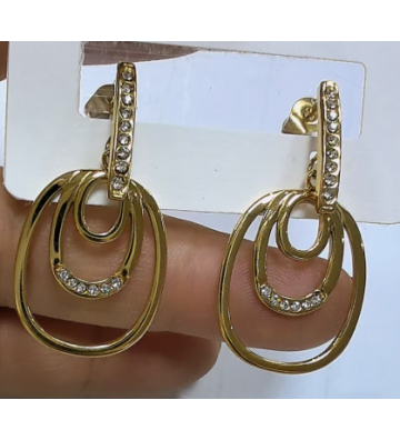 Pendientes acero Dorado...