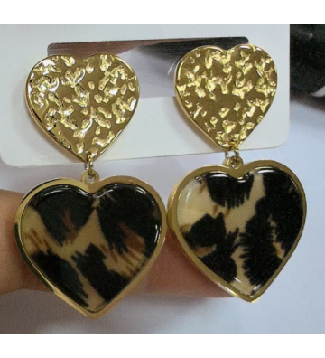 Pendientes acero Dorado...