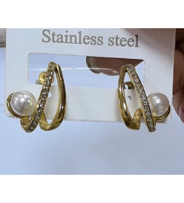 Pendientes acero Dorado...