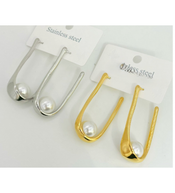 Pendientes acero Plateado...