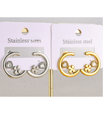 Pendientes acero Dorado...