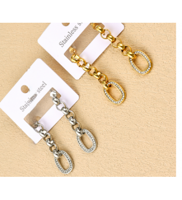 Pendientes acero Plateado...