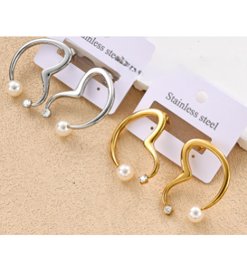 Pendientes acero Plateado...