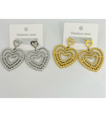 Pendientes acero Plateado...