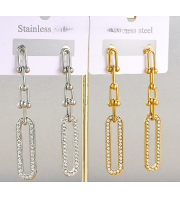 Pendientes acero Dorado...