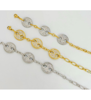 Pulseras brazaletes acero...