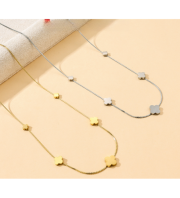 Collares acero Plateado...