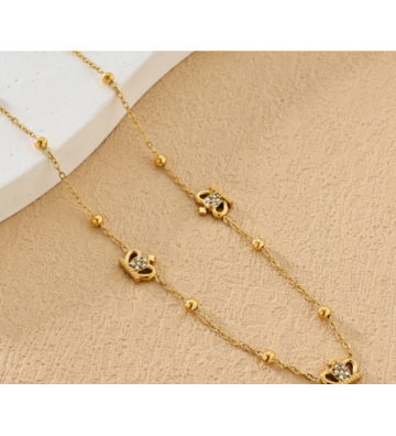 Collares acero Dorado...