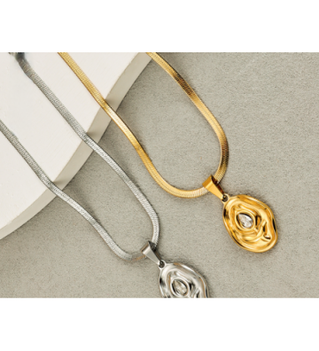 Collares acero Dorado...