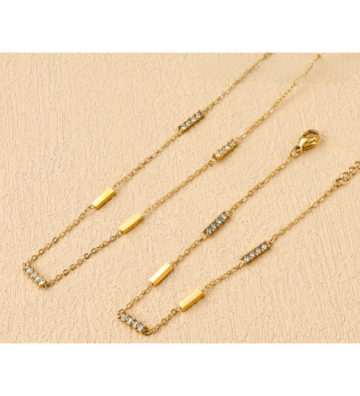 Collares acero Dorado...