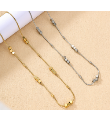 Collares acero Dorado...