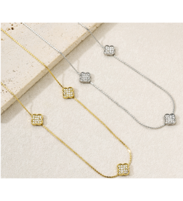 Collares acero Plateado...