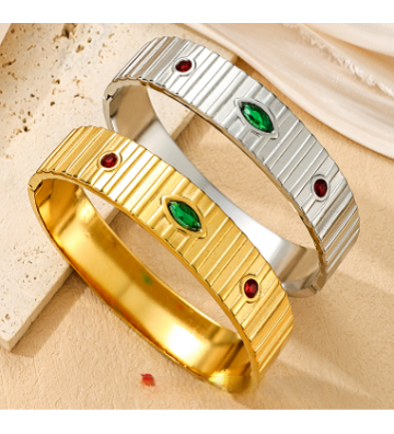 Pulseras brazaletes acero...