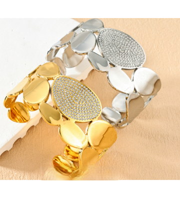 Pulseras brazaletes acero...