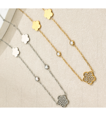 Collares acero Dorado...