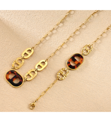 Collares acero Dorado...