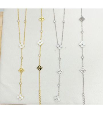 Collares acero Plateado...