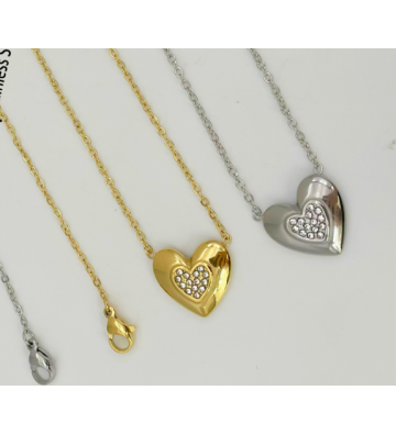 Collares acero Plateado...