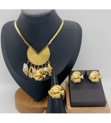 Collares acero Dorado...