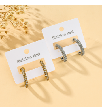 Pendientes acero Plateado...