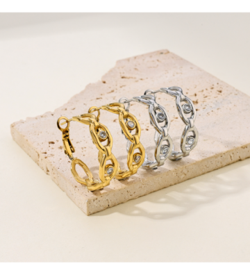 Pendientes acero Dorado...