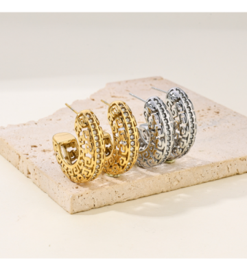 Pendientes acero Dorado...