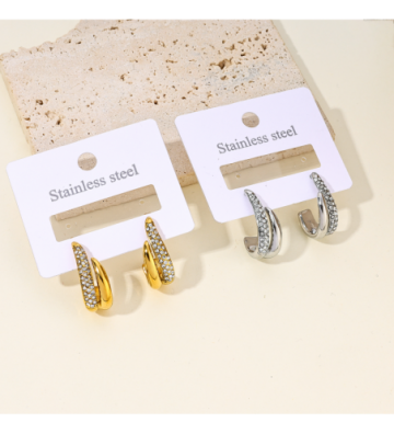 Pendientes acero Dorado...