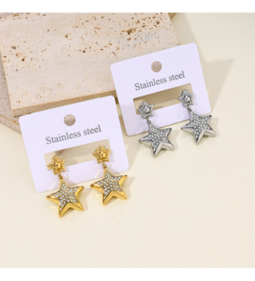 Pendientes acero Plateado...