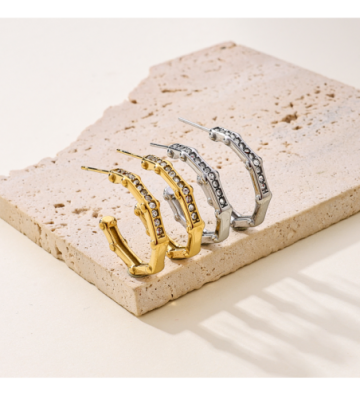 Pendientes acero Plateado...