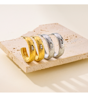 Pendientes acero Dorado...