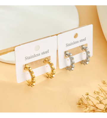 Pendientes acero Dorado...