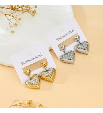 Pendientes acero Dorado...