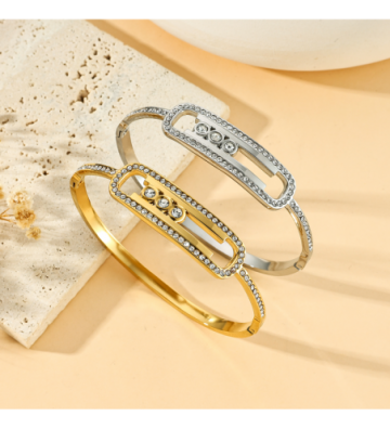 Pulseras brazaletes acero...