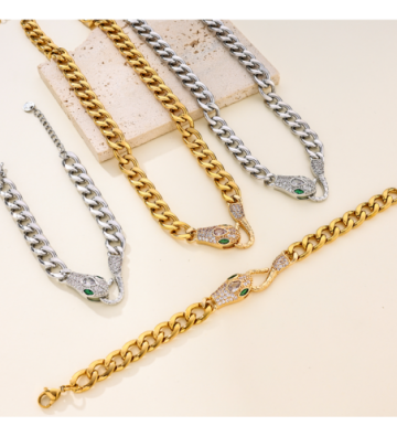 Collares acero Plateado...