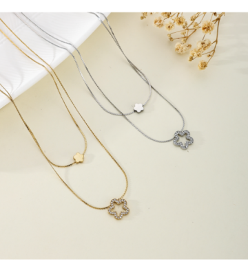 Collares acero Dorado...