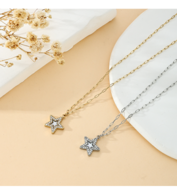 Collares acero Plateado...