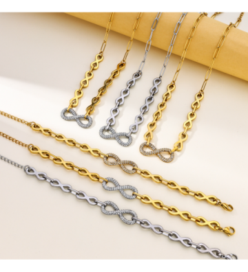 Collares acero Plateado