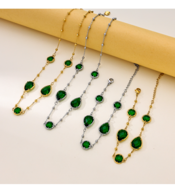 Collares acero Dorado y...