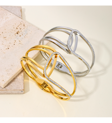 Pulseras brazaletes acero...