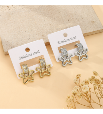 Pendientes acero Dorado...