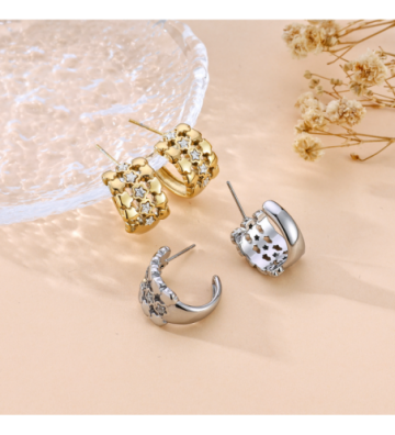 Pendientes acero Dorado...
