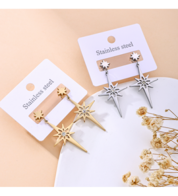 Pendientes acero Dorado...