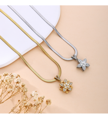 Collares acero Dorado...
