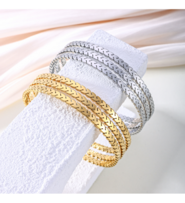 Pulseras brazaletes acero...