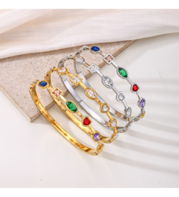 Pulseras brazaletes acero...