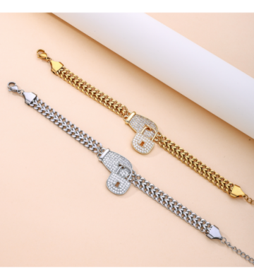 Pulseras brazaletes acero...