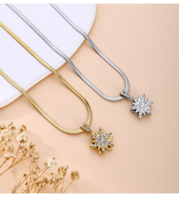 Collares acero Plateado...