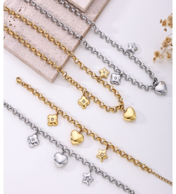 Pulseras brazaletes acero...